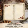 Cottage Ember Tales Junk Journal Pages & Papers – Cozy Winter Printable, Book Lover Scrapbook, Vintage, Florals,Cottagecore,Digital Download