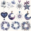 Velvet Moon Letters Floral Arrangements, Anemone Floral PNG, Anemone Bouquet, Magical Flowers, Ornaments, Flower Art, Digital download