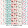 American Neon Diner Seamless Patterns, 50's Diner JPEG, Jukebox Infinite Pattern, Nostalgic Dining Repeating Pattern, Digital Scrapbook Paper