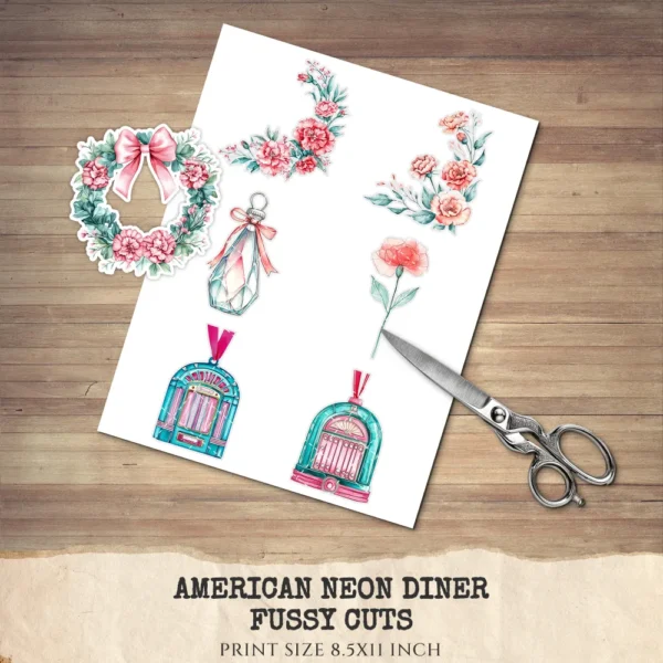 American Neon Diner Floral Arrangements, Carnation Floral PNG, Carnation Bouquet, Flowers, Decor, Ornaments, Flower Art, Digital download