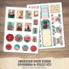 American Neon Diner Ephemera & Folio Kit – 1950s, Fast Food, Retro Restaurant Printables, Waitress Scrapbook, Tags, kits, Digital Download