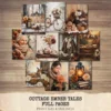 Cottage Ember Tales Junk Journal Pages & Papers – Cozy Winter Printable, Book Lover Scrapbook, Vintage, Florals,Cottagecore,Digital Download