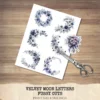 Velvet Moon Letters Floral Arrangements, Anemone Floral PNG, Anemone Bouquet, Magical Flowers, Ornaments, Flower Art, Digital download