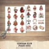 Gingham Glow Clipart Set – Plaid Holiday Illustrations, Festive Floral Graphics, Cozy Winter Christmas, Santa PNG, Digital download