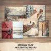 Gingham Glow Junk Journal Pages & Papers – Floral Christmas, Holiday Printable, Gingham Berries Scrapbook, Vintage, Xmas, Digital Download