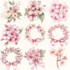 Cherry Blossom Whispers Floral Arrangements, Sakura Floral PNG, Pink Floral Bouquet, Flower Art, Spring Decor, Ornaments, Digital download