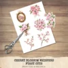 Cherry Blossom Whispers Floral Arrangements, Sakura Floral PNG, Pink Floral Bouquet, Flower Art, Spring Decor, Ornaments, Digital download