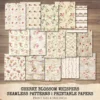 Cherry Blossom Whispers Junk Journal Pages & Papers – Sakura, Soft Spring Floral Printable, Romantic Botanical Scrapbook, Digital Download