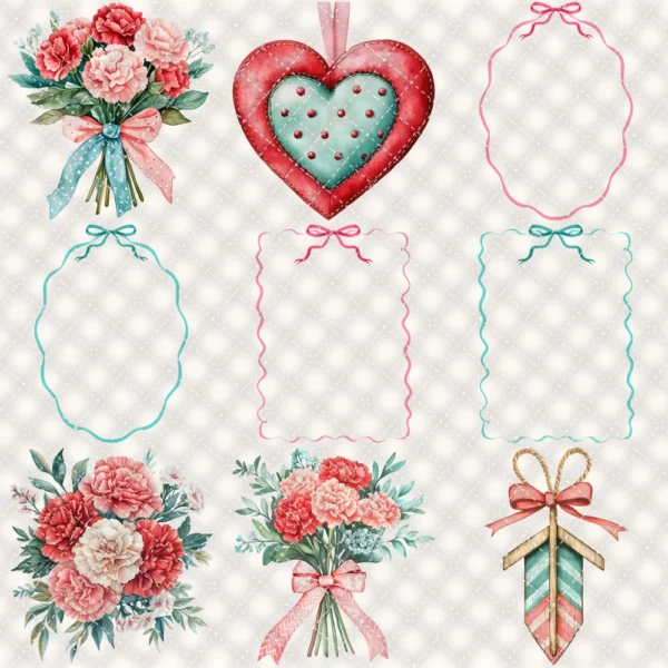 American Neon Diner Floral Arrangements, Carnation Floral PNG, Carnation Bouquet, Flowers, Decor, Ornaments, Flower Art, Digital download