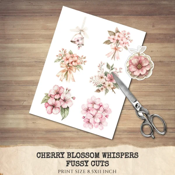 Cherry Blossom Whispers Floral Arrangements, Sakura Floral PNG, Pink Floral Bouquet, Flower Art, Spring Decor, Ornaments, Digital download