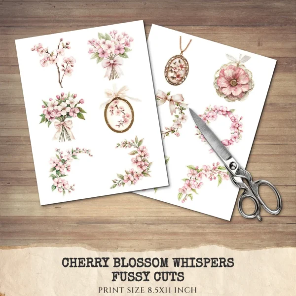 Cherry Blossom Whispers Floral Arrangements, Sakura Floral PNG, Pink Floral Bouquet, Flower Art, Spring Decor, Ornaments, Digital download