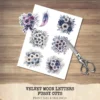 Velvet Moon Letters Floral Arrangements, Anemone Floral PNG, Anemone Bouquet, Magical Flowers, Ornaments, Flower Art, Digital download