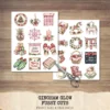 Gingham Glow Clipart Set – Plaid Holiday Illustrations, Festive Floral Graphics, Cozy Winter Christmas, Santa PNG, Digital download
