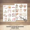 Cherry Blossom Whispers Clipart Set – Japanese Sakura Illustrations, Springtime Graphics, Pink Floral, Floral Women, Digital download