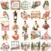 Gingham Glow Clipart Set – Plaid Holiday Illustrations, Festive Floral Graphics, Cozy Winter Christmas, Santa PNG, Digital download