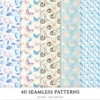 Easter Dawn Seamless Patterns, Peach Floral JPEG, Pastel Easter, Springtime Pattern, White Lily Repeating Pattern, Digital Scrapbook Paper