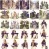 Ancient Wolf Queen Clipart Set – Regal woman Illustrations, lost kingdom Graphics, Royal Purple, Throne, Crown, Dynasties, Digital download