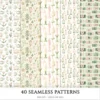 Blush Tulip Letters Seamless Patterns, Tulip Floral JPEG, Springtime, Floral bird Pattern, Cottage Repeating Pattern,Digital Scrapbook Paper