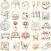Easter Dawn Clipart Set – Soft Sunrise Illustrations, Faith Based Spring PNG Graphics, Springtime Floral, Soft Peach, Digital download