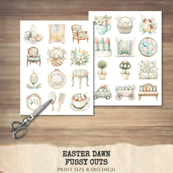 Easter Dawn Clipart Set – Soft Sunrise Illustrations, Faith Based Spring PNG Graphics, Springtime Floral, Soft Peach, Digital download