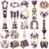 Ancient Wolf Queen Clipart Set – Regal woman Illustrations, lost kingdom Graphics, Royal Purple, Throne, Crown, Dynasties, Digital download
