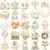 Easter Dawn Clipart Set – Soft Sunrise Illustrations, Faith Based Spring PNG Graphics, Springtime Floral, Soft Peach, Digital download