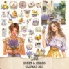 Honey and Herbs Clipart Set – Lavender Herb Illustrations, Honey Pot Graphics, Rustic Recipe, Rosemary PNG Clipart, Digital download