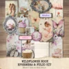 Wildflower Nook Ephemera & Folio Kit – Cozy Reading Corner, Floral Book Printables, Lavender, Vintage, Book Tags, Kits, Digital Download