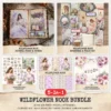 Wildflower Nook Mega Bundle – Cozy Reading Corner Printables, Ephemera, Journal, Books PNG Clipart, Seamless Pattern, Digital Download