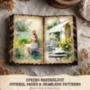 Spring Wanderlust Junk Journal Pages & Papers – Countryside Travel, Springtime Printable, Wildflowers Scrapbook, Farmhouse, Digital Download