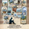 Hydrangea Haven Ephemera & Folio Kit – Spring Cottage Garden, Romantic Floral Printables, Vintage, Blue Floral Tags, Kits, Digital Download
