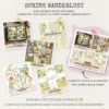 Spring Wanderlust Mega Bundle – Countryside Travel, Ephemera, Journal, Spring Wildflowers PNG Clipart, Seamless Pattern, Digital Download