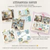 Hydrangea Haven Mega Bundle – Spring Cottage Garden, Ephemera, Journal, Romantic Floral PNG Clipart, Seamless Pattern, Digital Download