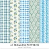 Hydrangea Haven Seamless Patterns, Romantic Floral JPEG, Botanical Pattern, Springtime, Hydrangea Repeating Pattern, Digital Scrapbook Paper