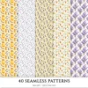 Honey and Herbs Seamless Patterns, Lavender Herb JPEG, Honey Pot, Bee Pattern, Herbal, Lavender Repeating Pattern, Digital Scrapbook Paper