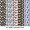 Gothic Veil Spring Seamless Patterns, Haunted Floral JPEG, Gothic Pattern, Lace, Dark Floral Repeating Pattern, Digital Scrapbook Paper