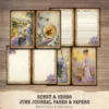 Honey and Herbs Junk Journal Pages & Papers – Lavender Herb, Honey Pot Printable, Honeycomb, Rustic Recipe Scrapbook, Digital Download