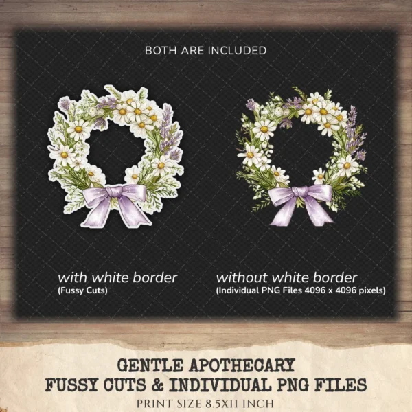 Gentle Apothecary Floral Arrangements, Harbal Floral PNG, Lavender Bouquet, Chamomile Art, Rosemary PNG, Decor, Ornaments, Digital Download