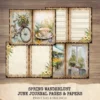 Spring Wanderlust Junk Journal Pages & Papers – Countryside Travel, Springtime Printable, Wildflowers Scrapbook, Farmhouse, Digital Download