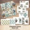 Hydrangea Haven Ephemera & Folio Kit – Spring Cottage Garden, Romantic Floral Printables, Vintage, Blue Floral Tags, Kits, Digital Download