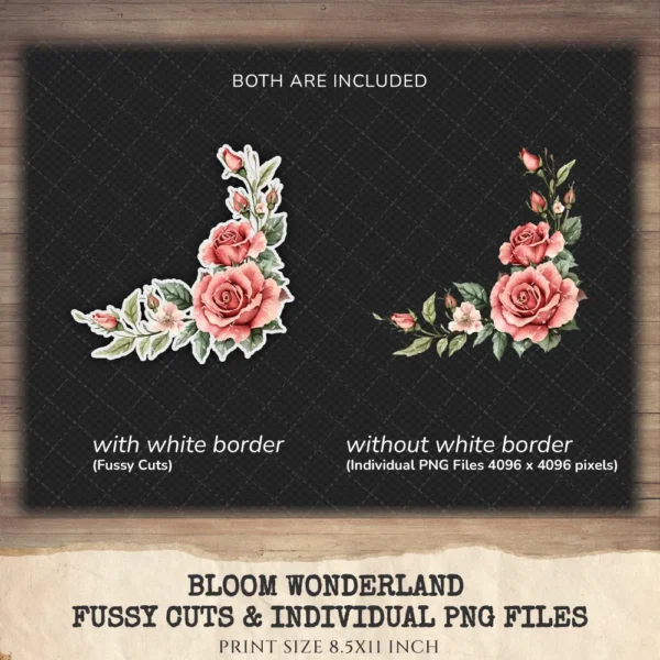 Bloom Wonderland Floral Arrangements, Rose Pink PNG, Rose Bouquet, Dreamy Floral Art, Floral Decor, Floral Ornaments, Digital download