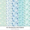 Hydrangea Haven Seamless Patterns, Romantic Floral JPEG, Botanical Pattern, Springtime, Hydrangea Repeating Pattern, Digital Scrapbook Paper