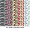 Gothic Veil Spring Seamless Patterns, Haunted Floral JPEG, Gothic Pattern, Lace, Dark Floral Repeating Pattern, Digital Scrapbook Paper