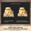Honey Petal Archive Clipart Set – Vintage Botanical Illustrations, Antique Floral Graphics, Springtime, Spring Peony, Digital download