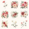 Bloom Wonderland Floral Arrangements, Rose Pink PNG, Rose Bouquet, Dreamy Floral Art, Floral Decor, Floral Ornaments, Digital download
