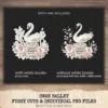 Swan Ballet Clipart Set – Swan Lake Ballerina Illustrations, Pink Ballet Dancer Graphics, Party Designs PNG, Pink Peonies, Digital download