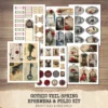 Gothic Veil Spring Ephemera & Folio Kit – Haunted Floral, Dark Spring Printables, Victorian , Ethereal, Lace Tags, Kits, Digital Download