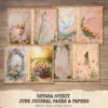 Ostara Spirit Junk Journal Pages & Papers – Pagan Spring Equinox, Goddess Ritual Printable, Eggs, Rabbits, Scrapbook, Digital Download