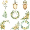 Spring Wanderlust Floral Arrangements, Spring Floral PNG, Wildflowers Bouquet, Meadow Art, Yellow Floral, Decor, Ornaments, Digital Download
