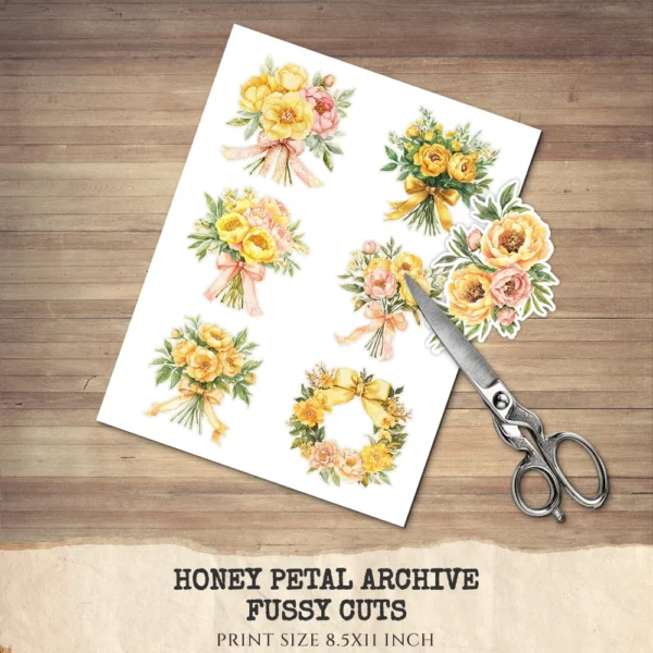 Honey Petal Archive Floral Arrangements, Peony Floral PNG, Yellow Peony Bouquet, Spring Flower Art, Floral Decor, Ornaments,Digital download